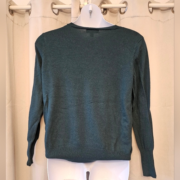 Sz 2 Dark Green Crewneck Sweater - Picture 2 of 3